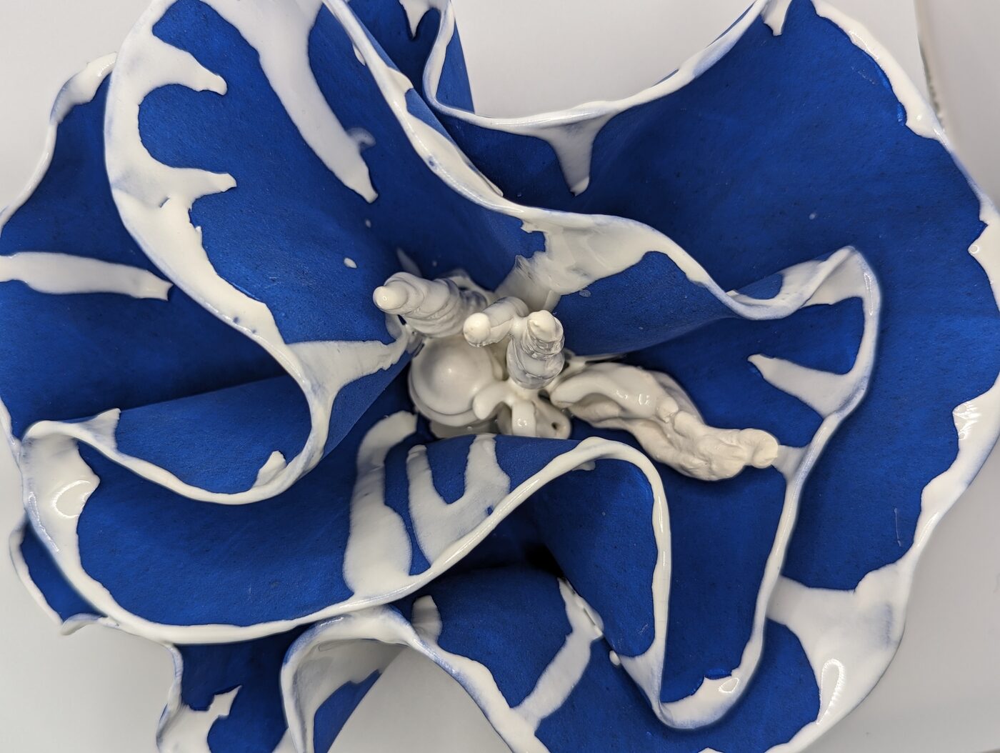 Handbuilt ceramic wall flower
